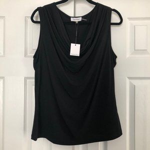 NWT - Calvin Klein Woman’s Black Sleeveless Knit Top (Size XL)